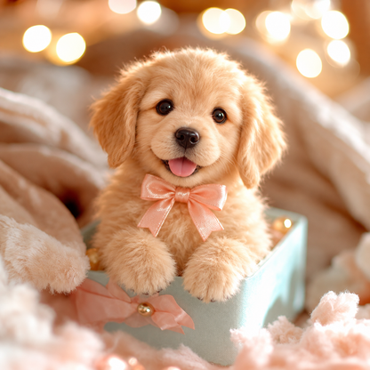 🎁🐶 HOT SALE 49% OFF – Lifelike Golden Retriever Puppy | The Cutest Christmas Gift ✨🎄