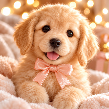 🎁🐶 HOT SALE 49% OFF – Lifelike Golden Retriever Puppy | The Cutest Christmas Gift ✨🎄