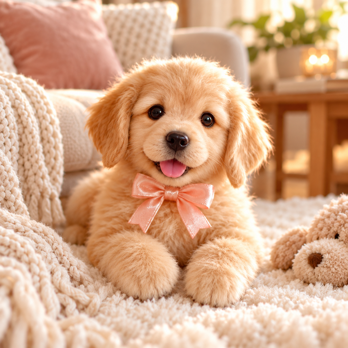 🎁🐶 HOT SALE 49% OFF – Lifelike Golden Retriever Puppy | The Cutest Christmas Gift ✨🎄