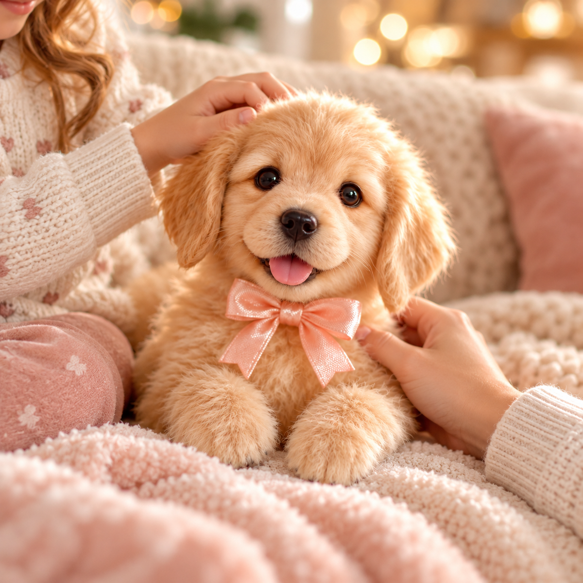 🎁🐶 HOT SALE 49% OFF – Lifelike Golden Retriever Puppy | The Cutest Christmas Gift ✨🎄