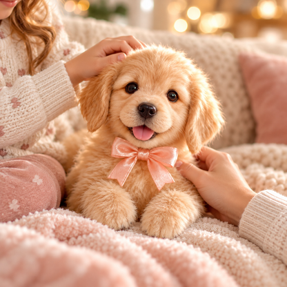🎁🐶 HOT SALE 49% OFF – Lifelike Golden Retriever Puppy | The Cutest Christmas Gift ✨🎄