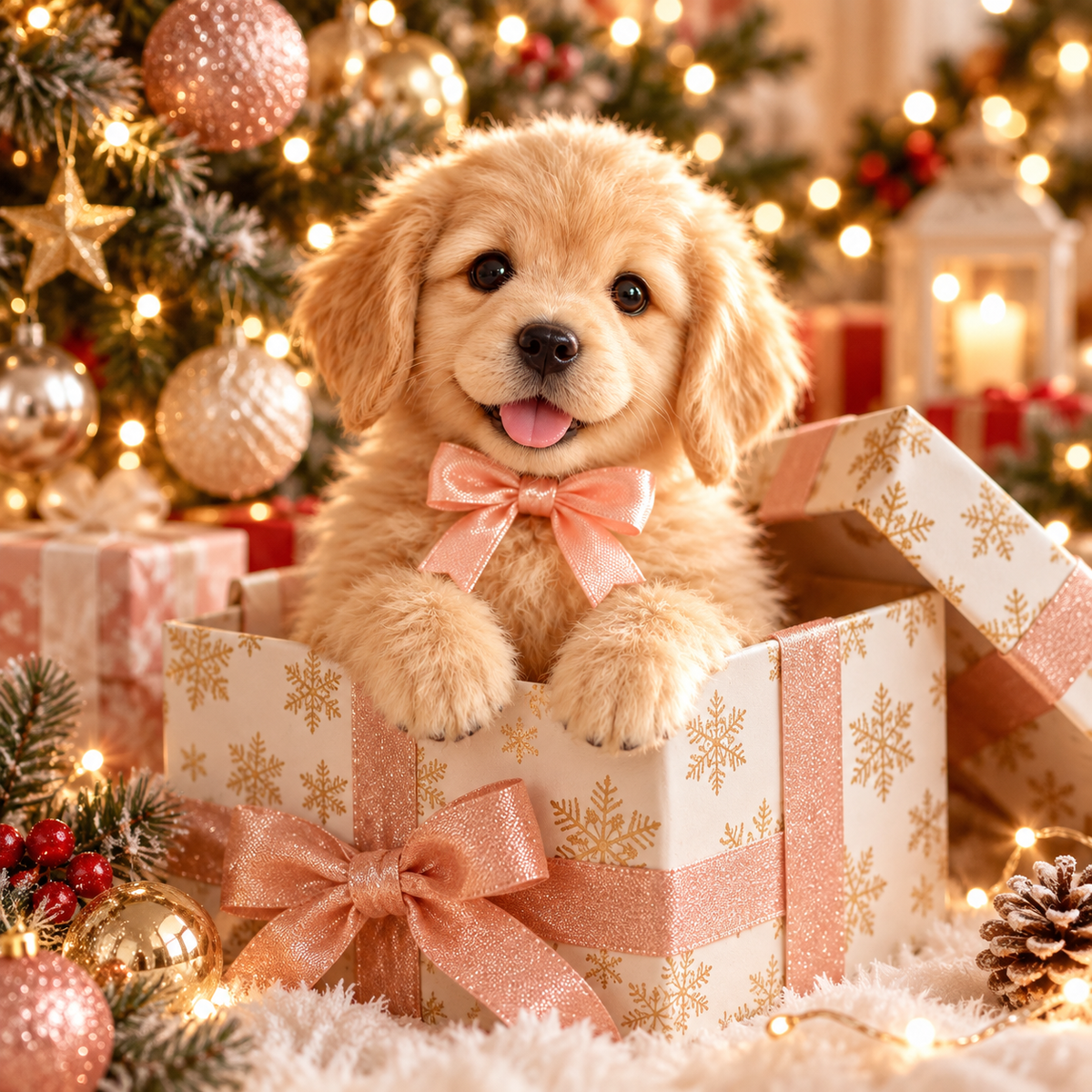 🎁🐶 HOT SALE 49% OFF – Lifelike Golden Retriever Puppy | The Cutest Christmas Gift ✨🎄